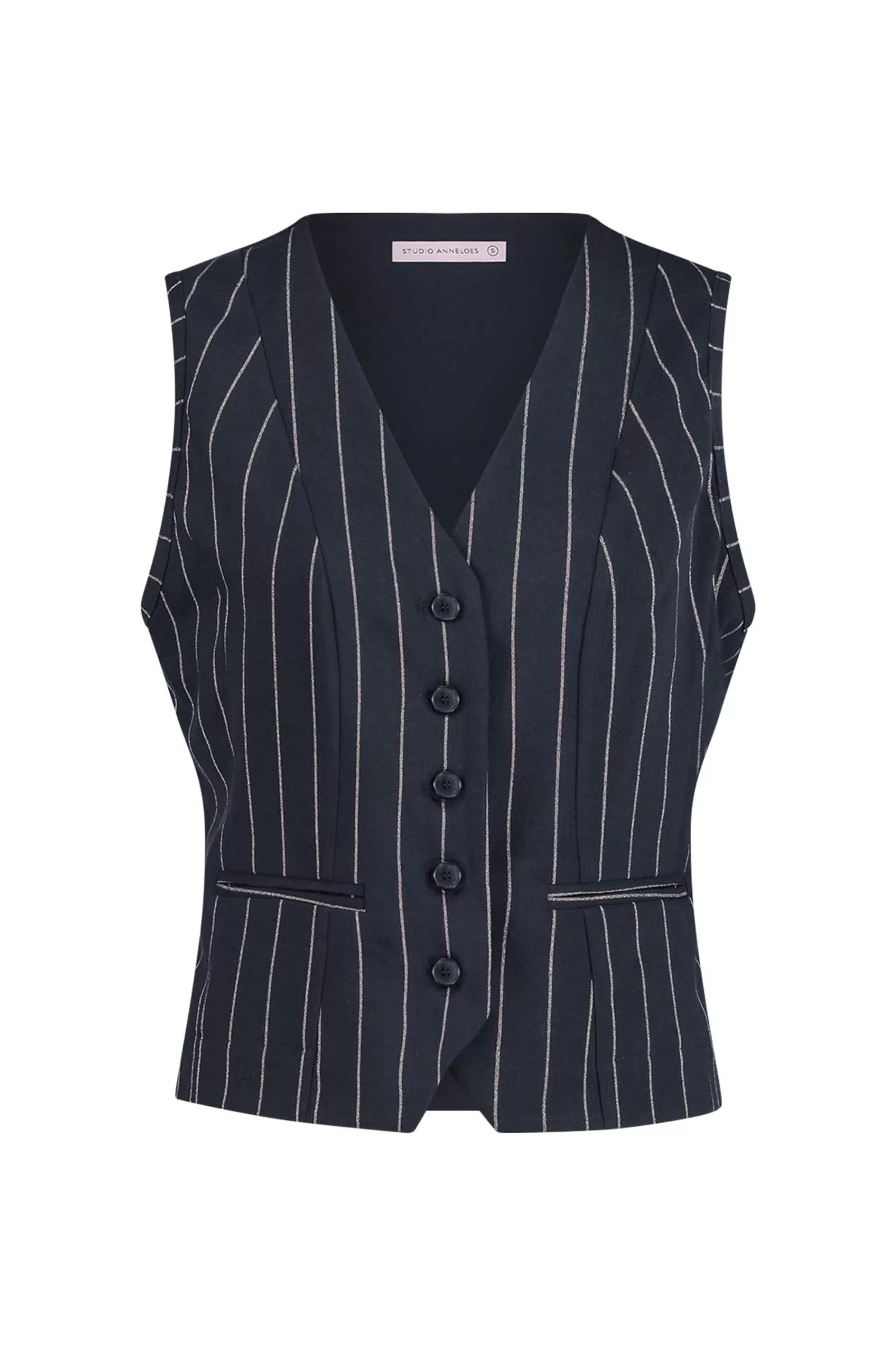 Studio Anneloes Blazers & Jasjes<Bruno gold stripe gilet -