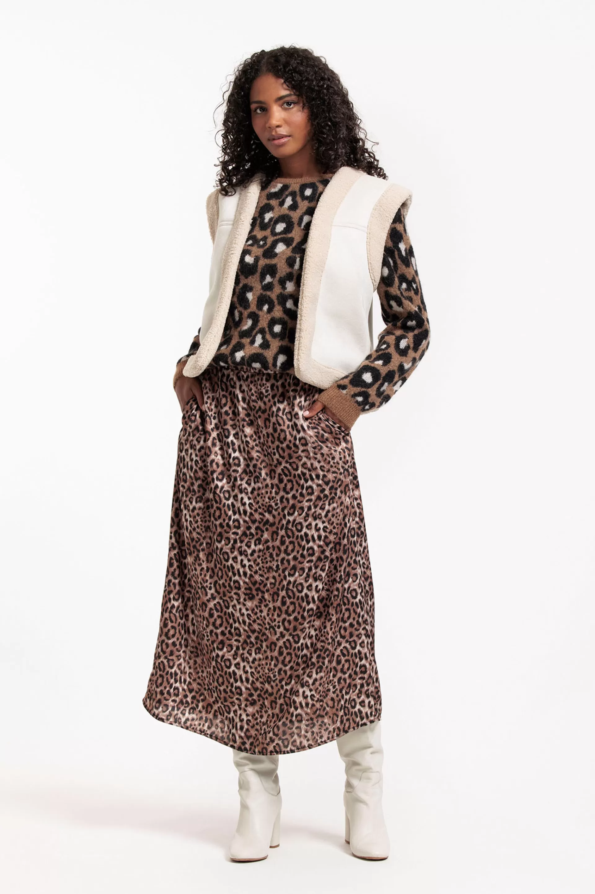 Studio Anneloes Jurken & Rokken<Caran satin animal skirt -