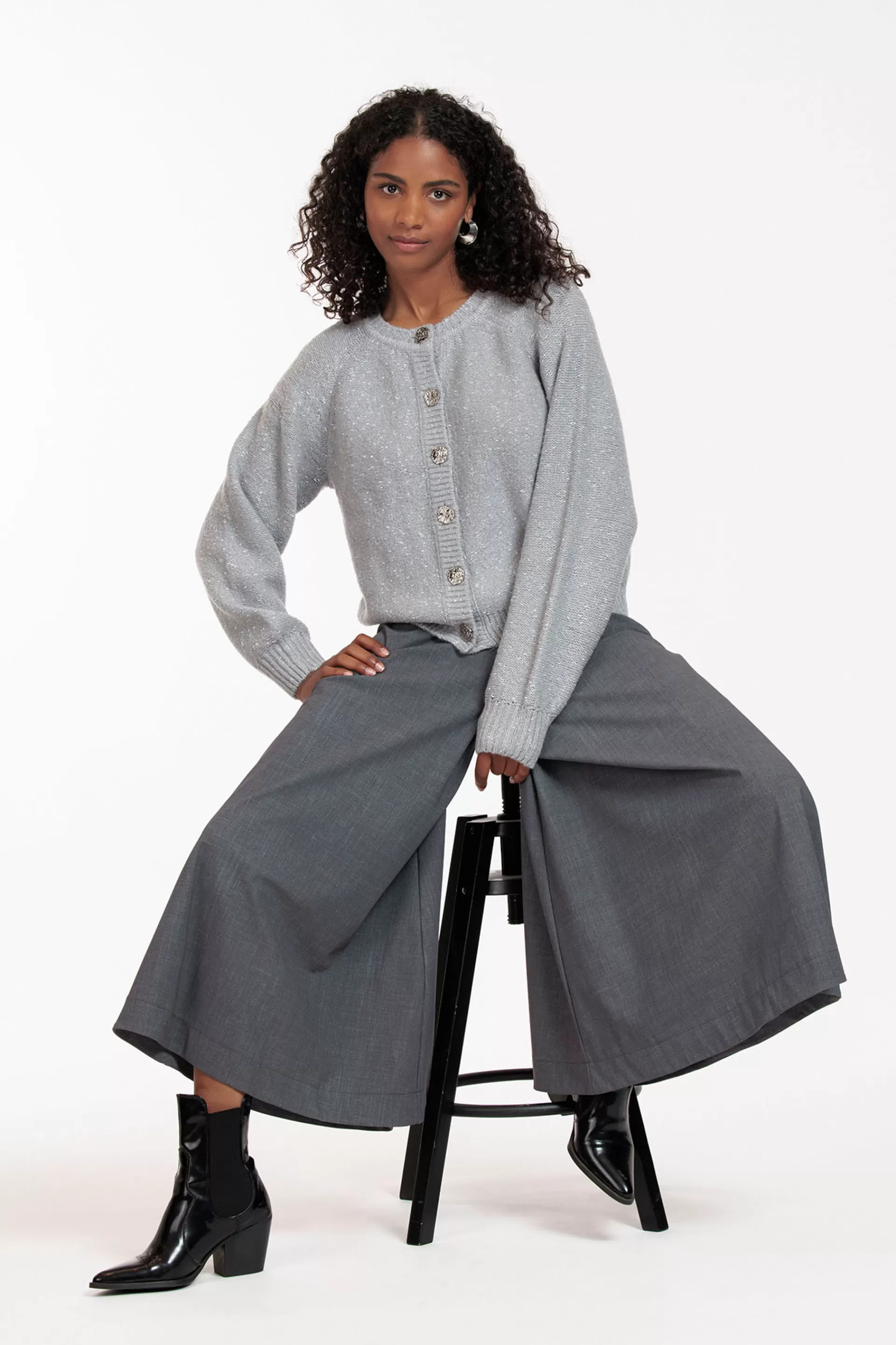 Studio Anneloes Broeken<Esmeralda grey melee trousers -