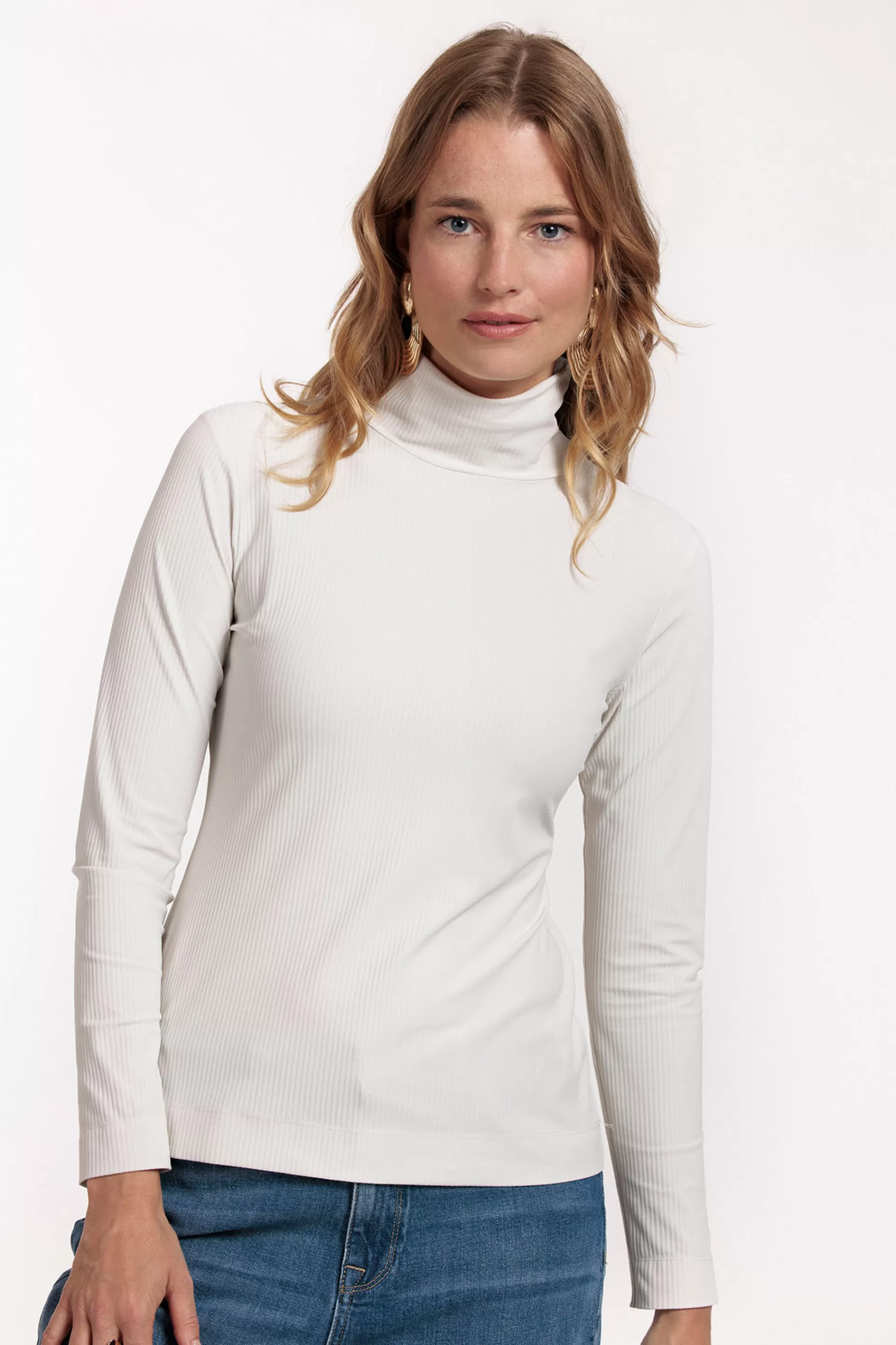 Studio Anneloes Shirts & Tops<Faith rib col top -