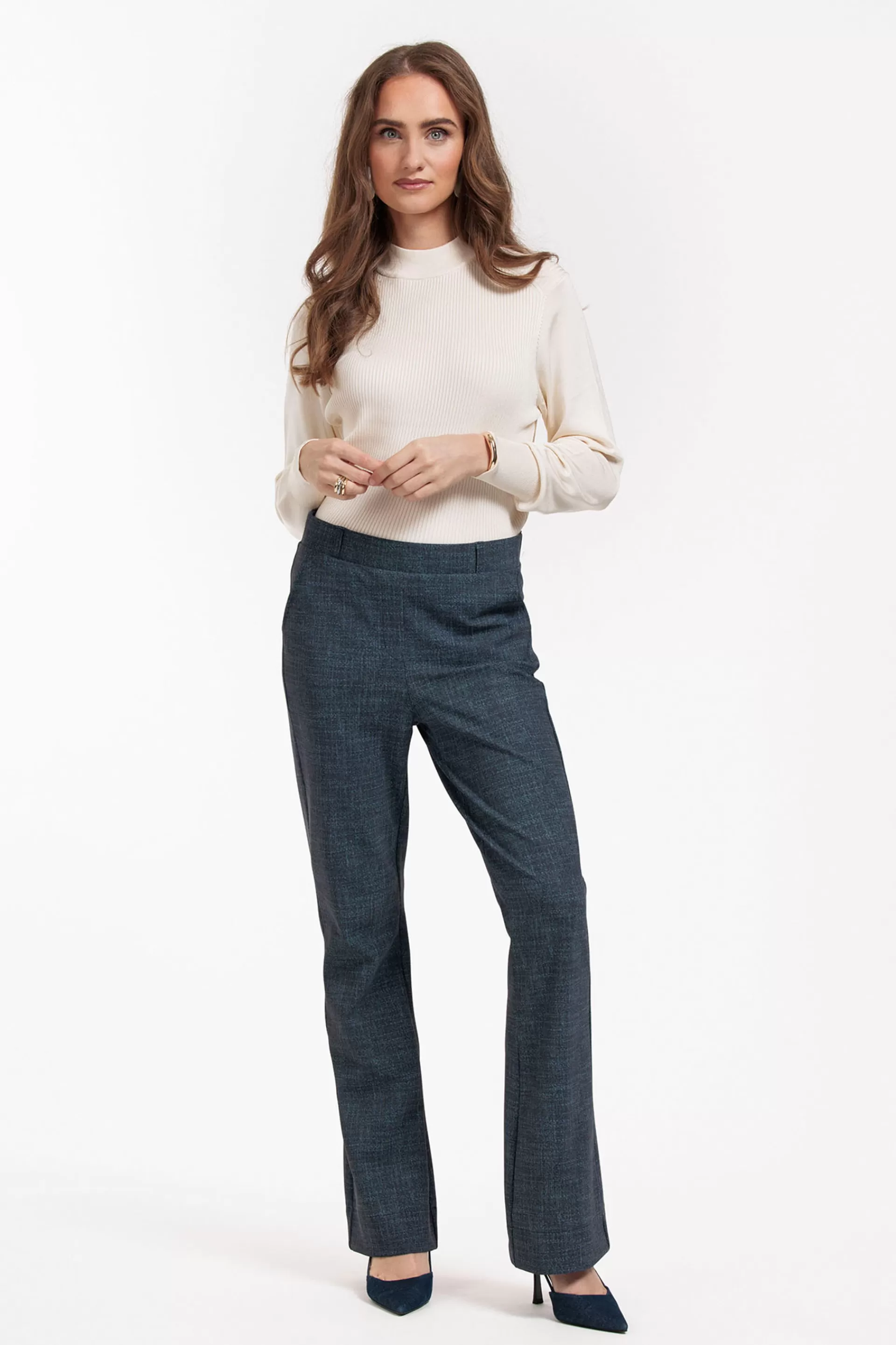 Studio Anneloes Broeken<Flair bnd dnm tweed trousers -