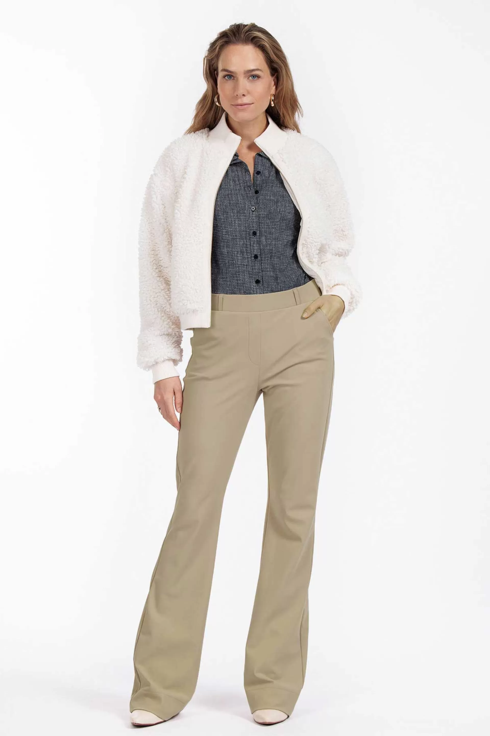 Studio Anneloes Broeken | Broeken - Extra Lang<Flair LONG bonded trousers -
