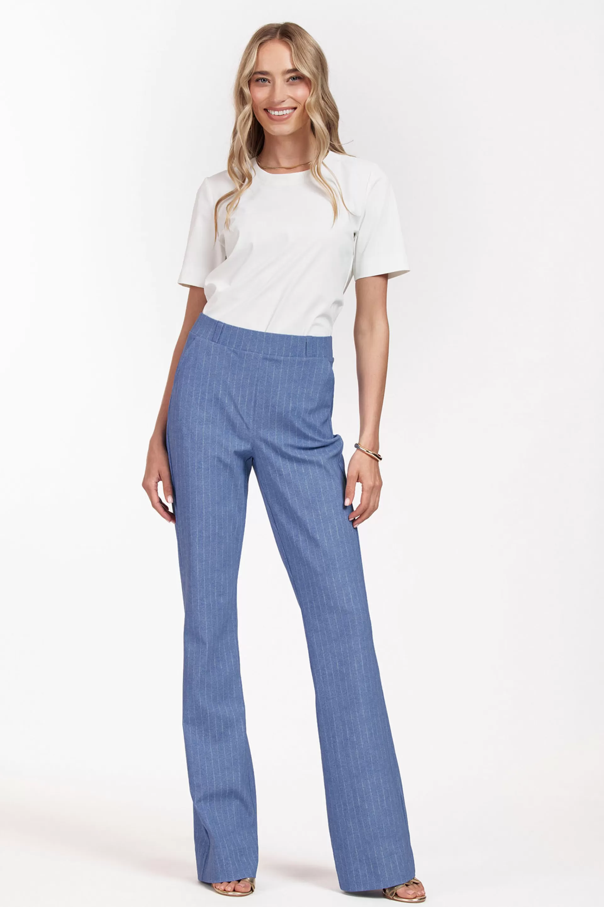 Studio Anneloes Broeken | Broeken - Extra Lang<Flair LONG pinstripe trousers -