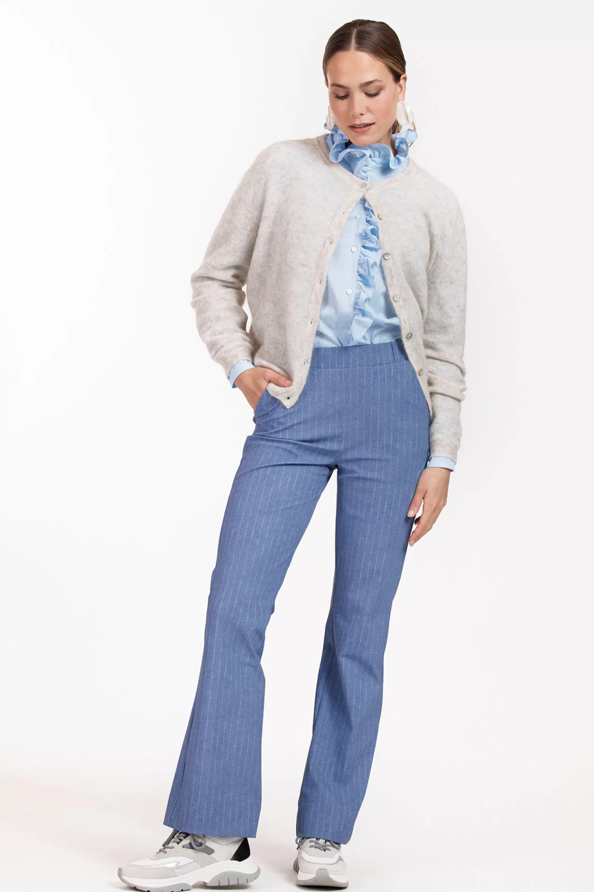 Studio Anneloes Broeken<Flair pinstripe trousers -