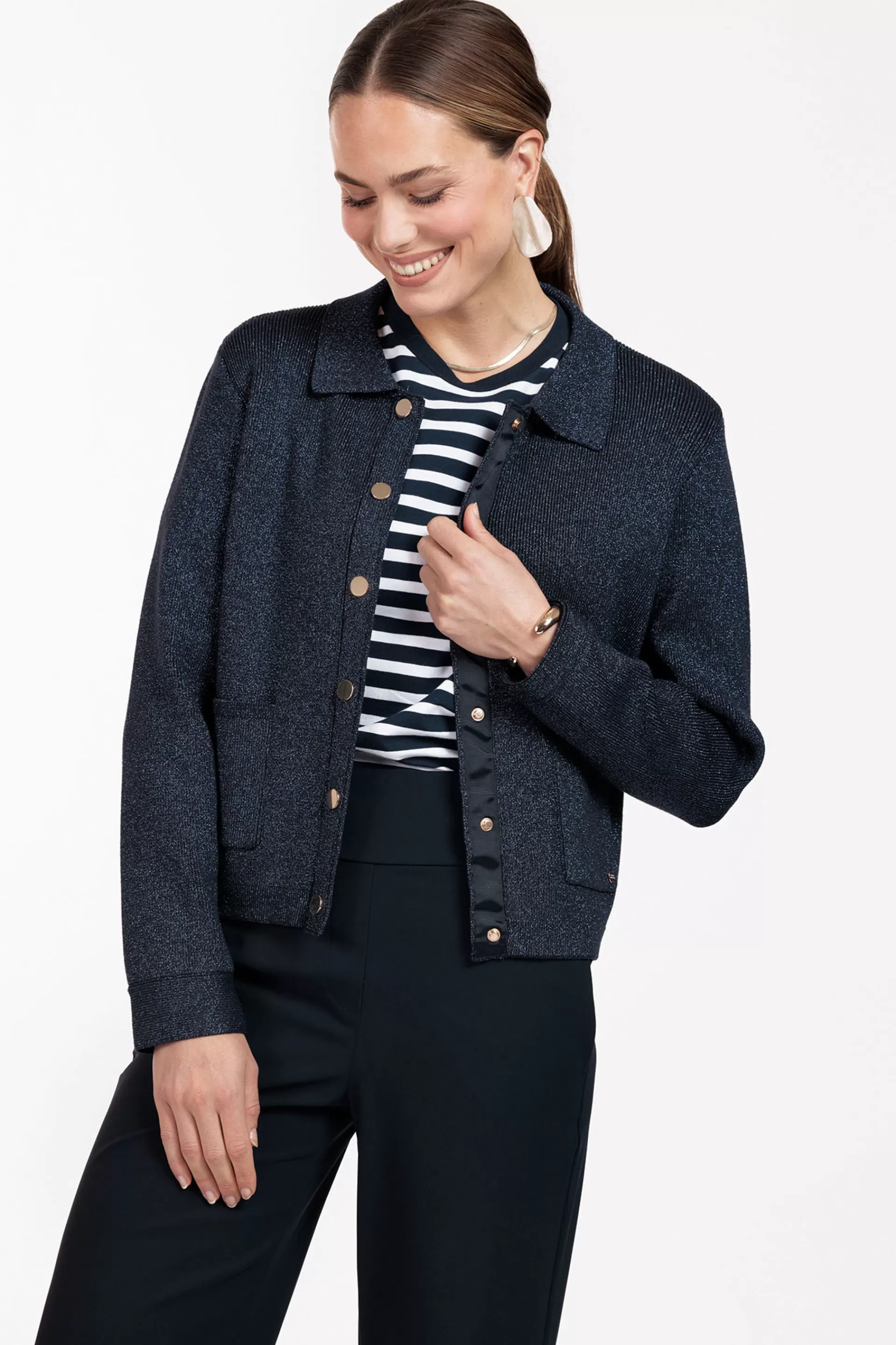 Studio Anneloes Truien & Vesten<Imke lurex cardigan -