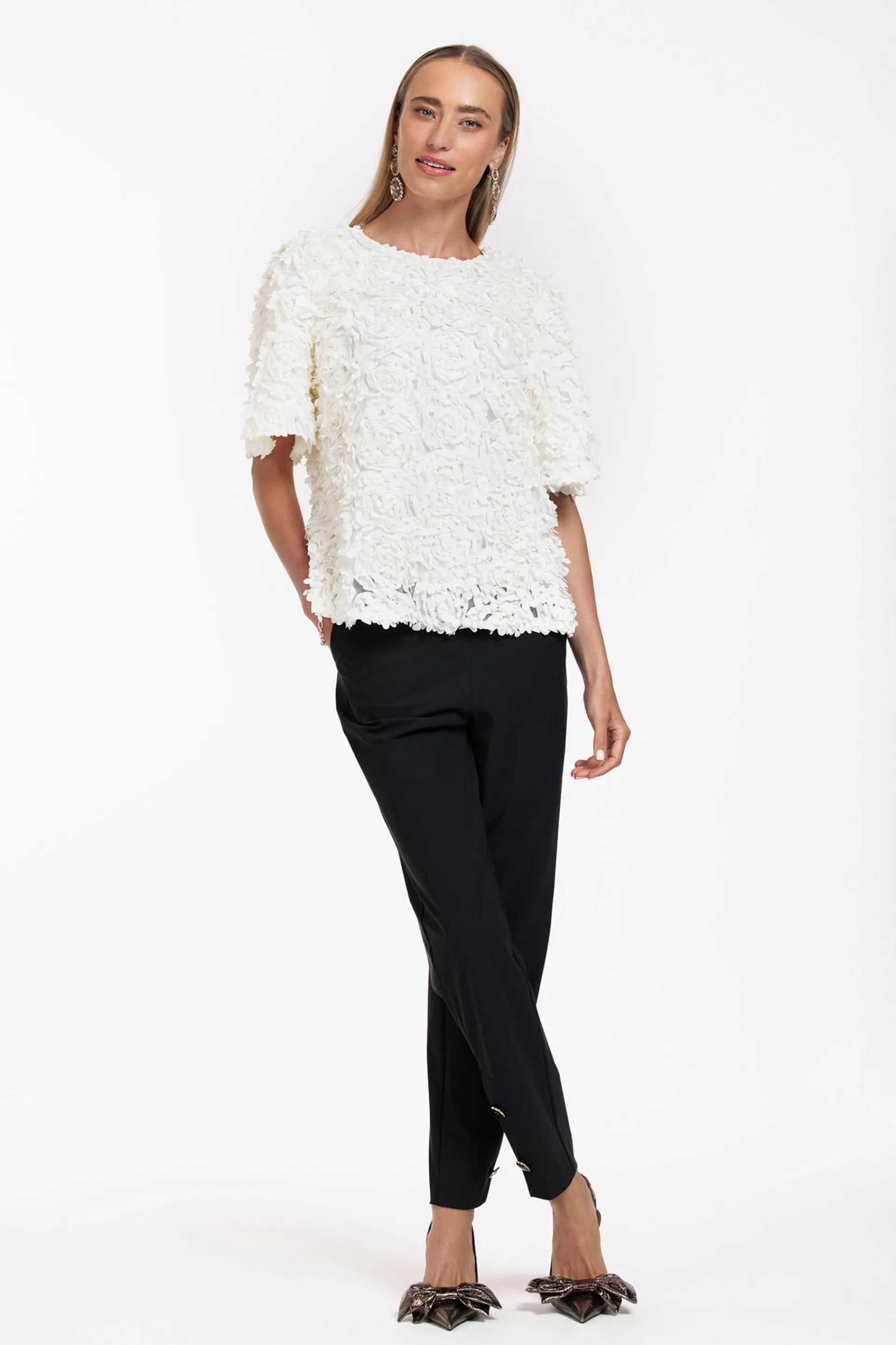 Studio Anneloes Broeken<Ivory button trousers -