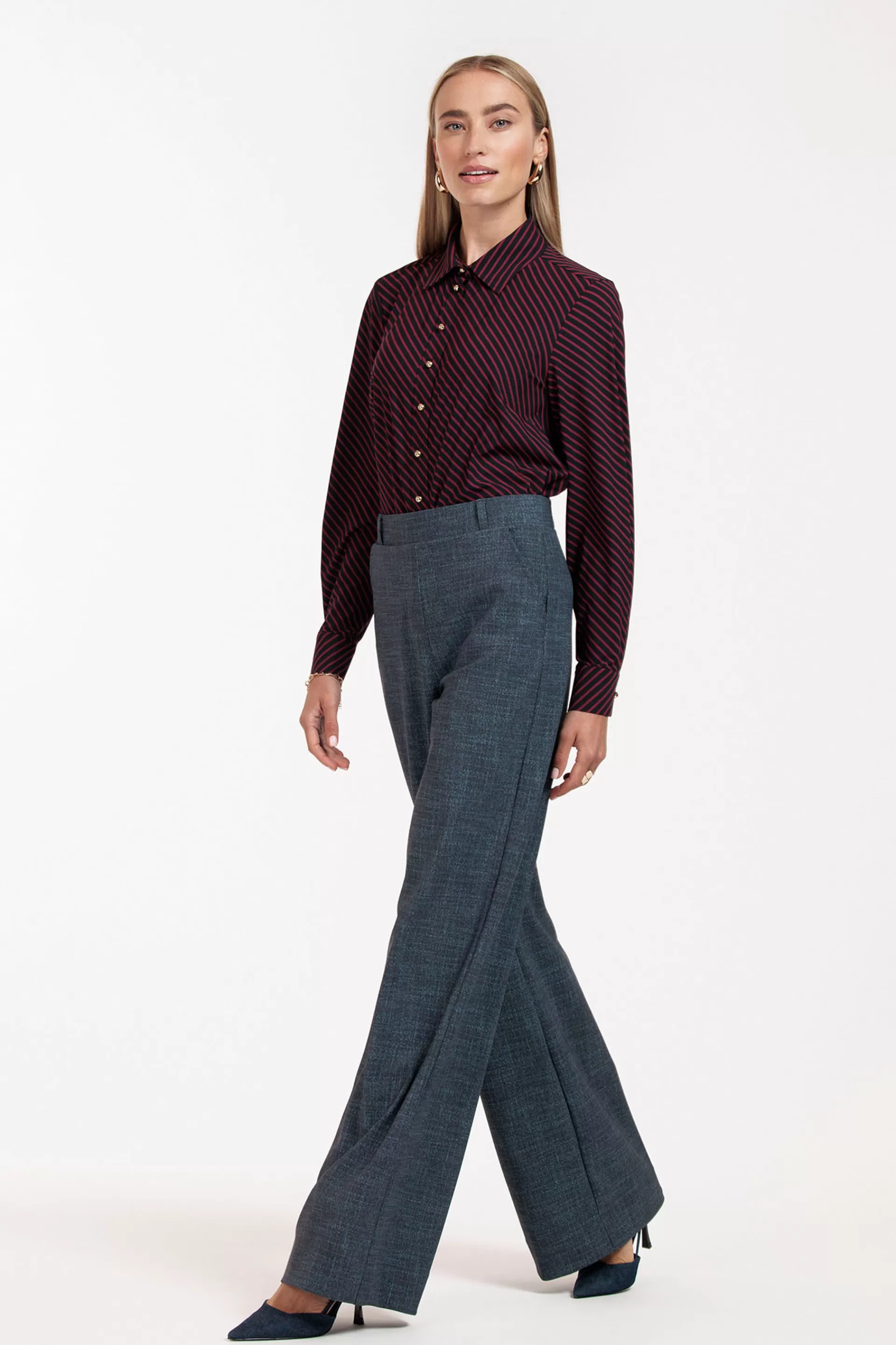 Studio Anneloes Broeken | Broeken - Extra Lang<Lexie LONG bnd dnm tweed trousers -