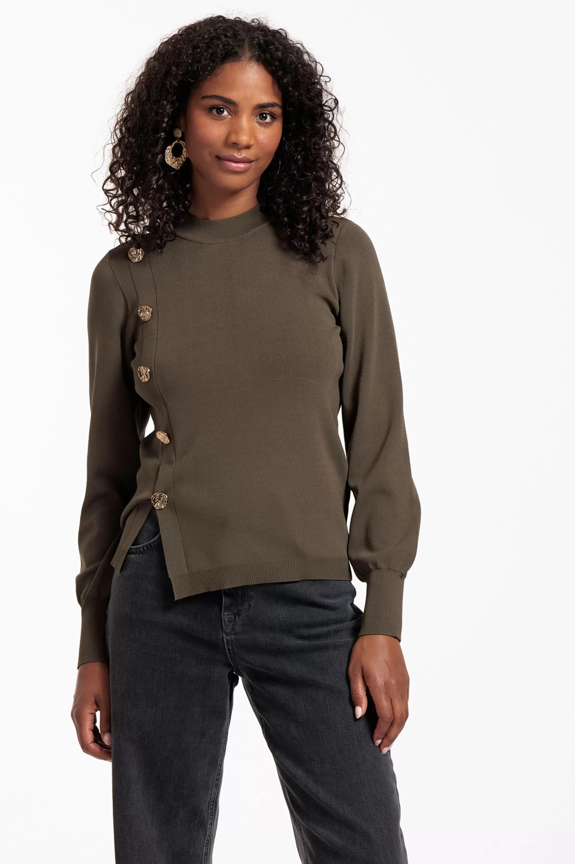 Studio Anneloes Truien & Vesten | Shirts & Tops<Lovis button pullover -