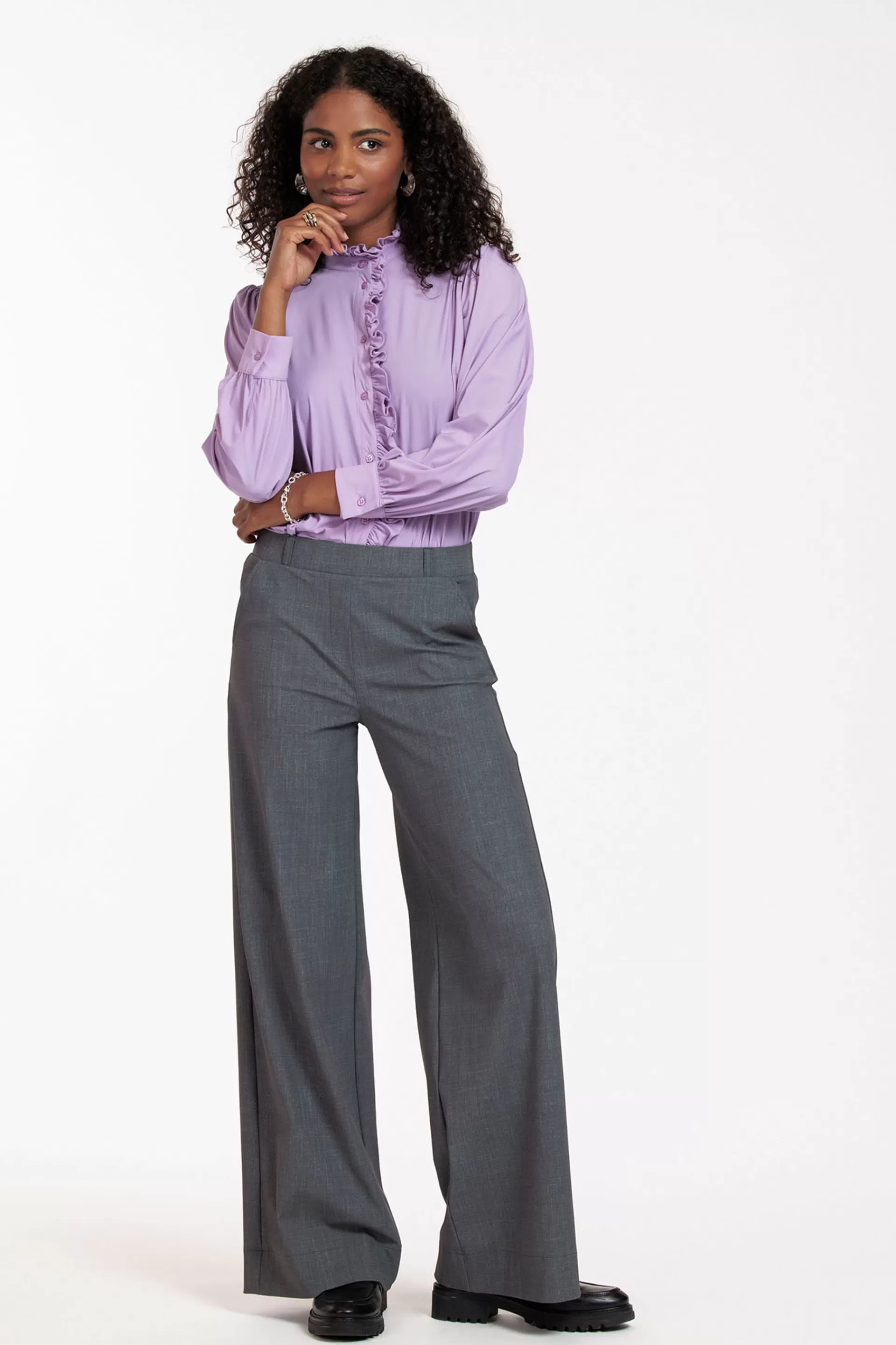 Studio Anneloes Broeken<Luz grey melee trousers -