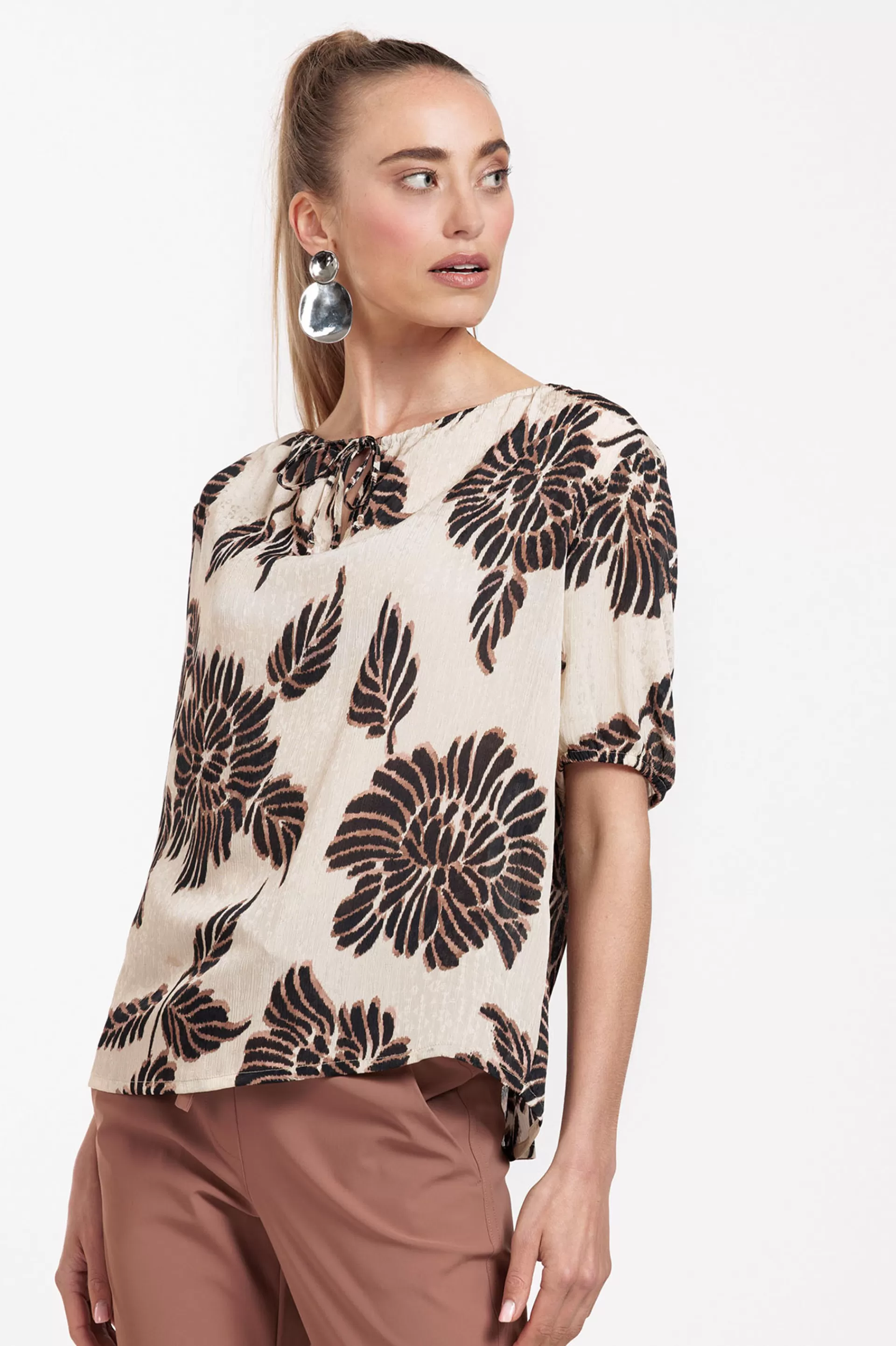 Studio Anneloes Shirts & Tops<Maite flower crepe top -