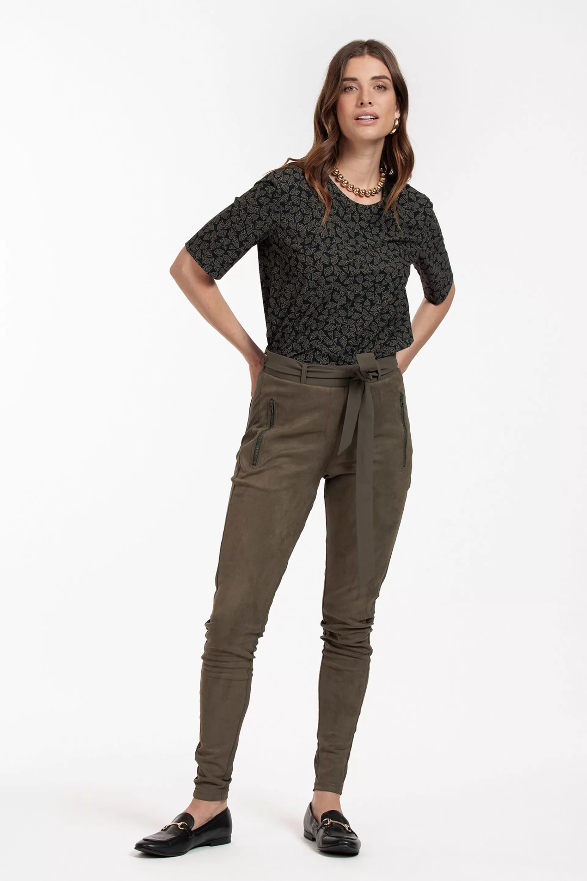 Studio Anneloes Broeken<Margot faux suede trousers -