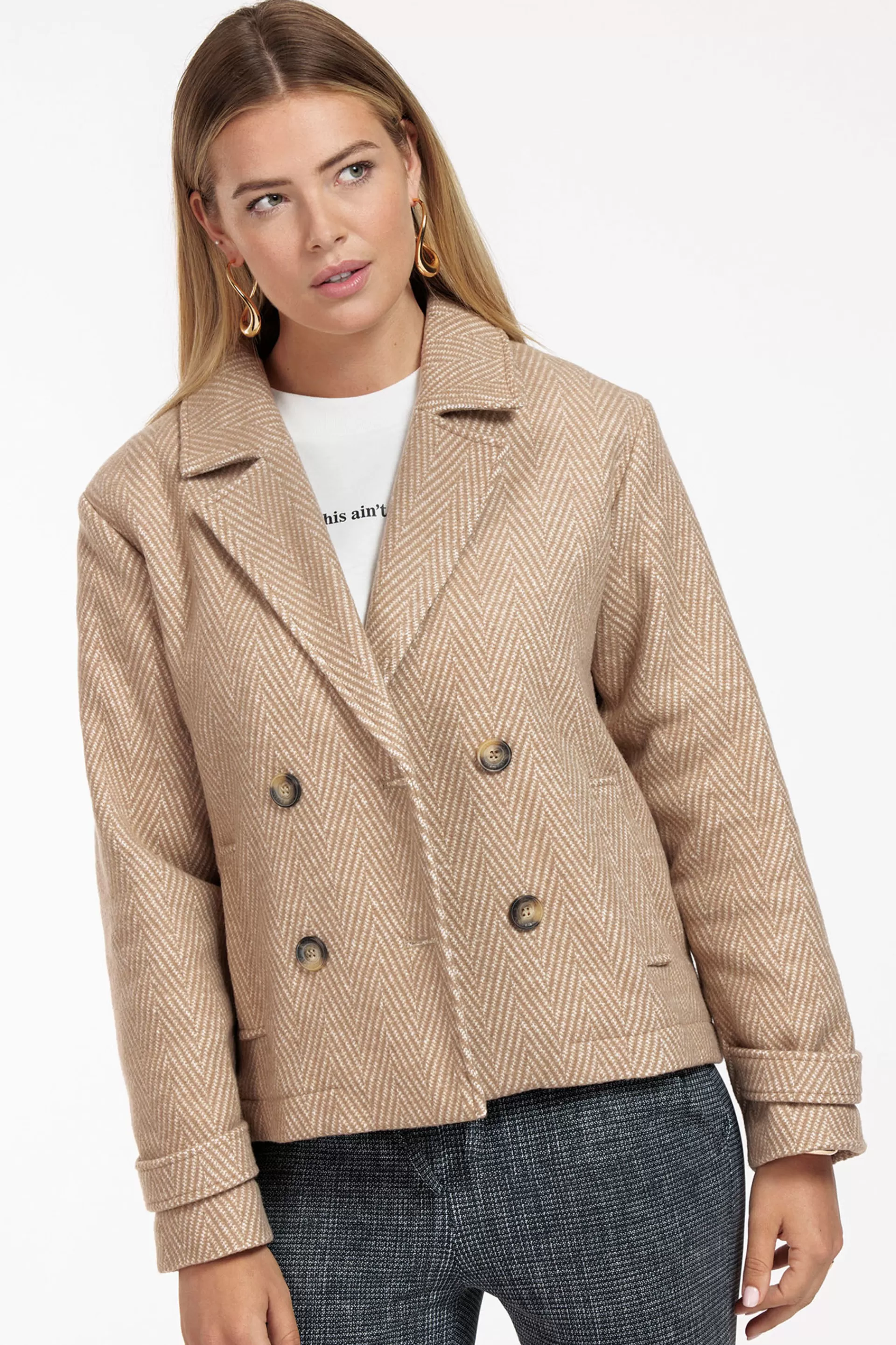 Studio Anneloes Blazers & Jasjes | Jassen<Meriel herringbone jacket -