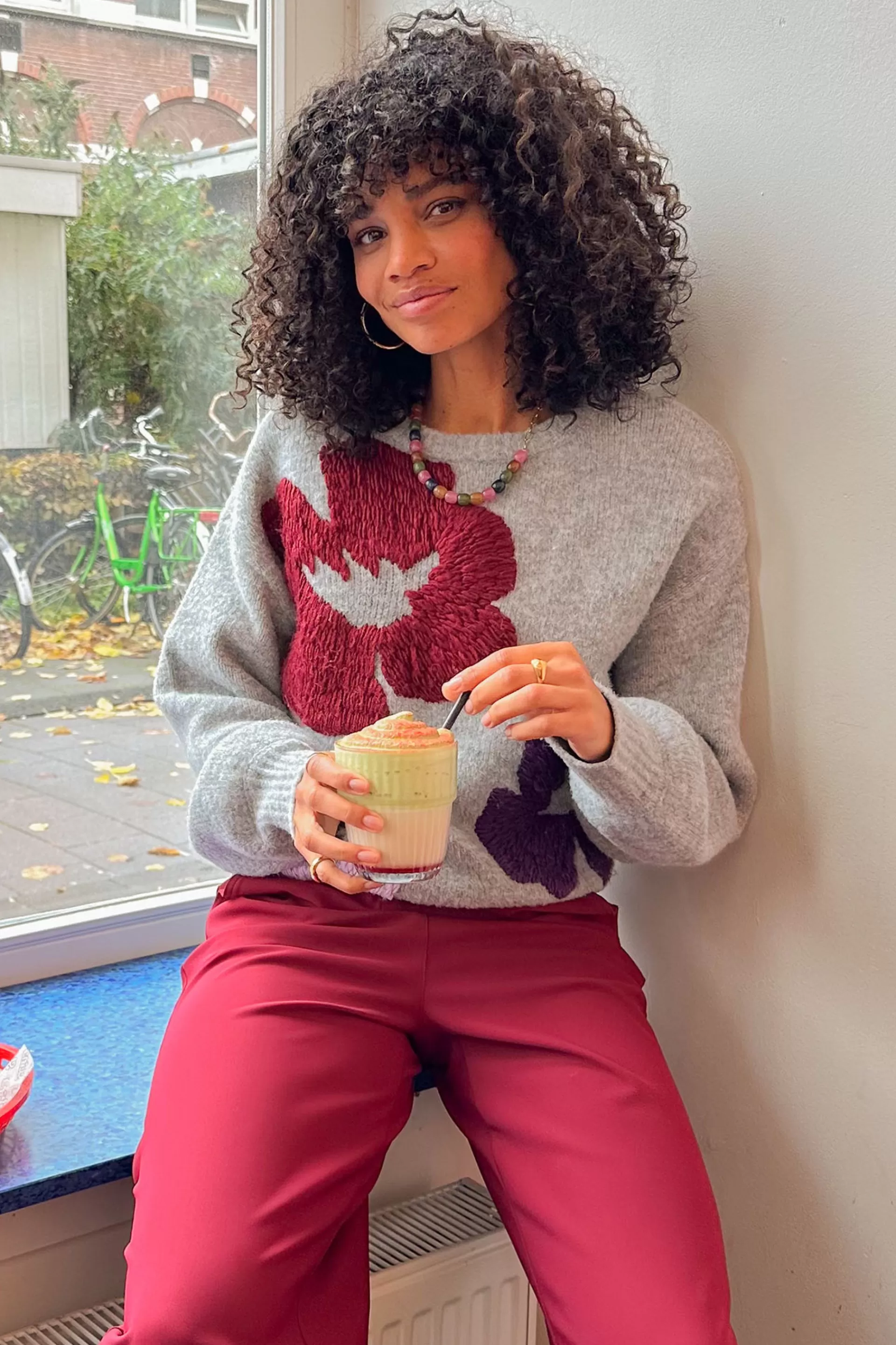 Studio Anneloes Truien & Vesten | Shirts & Tops<Nour flower pullover -
