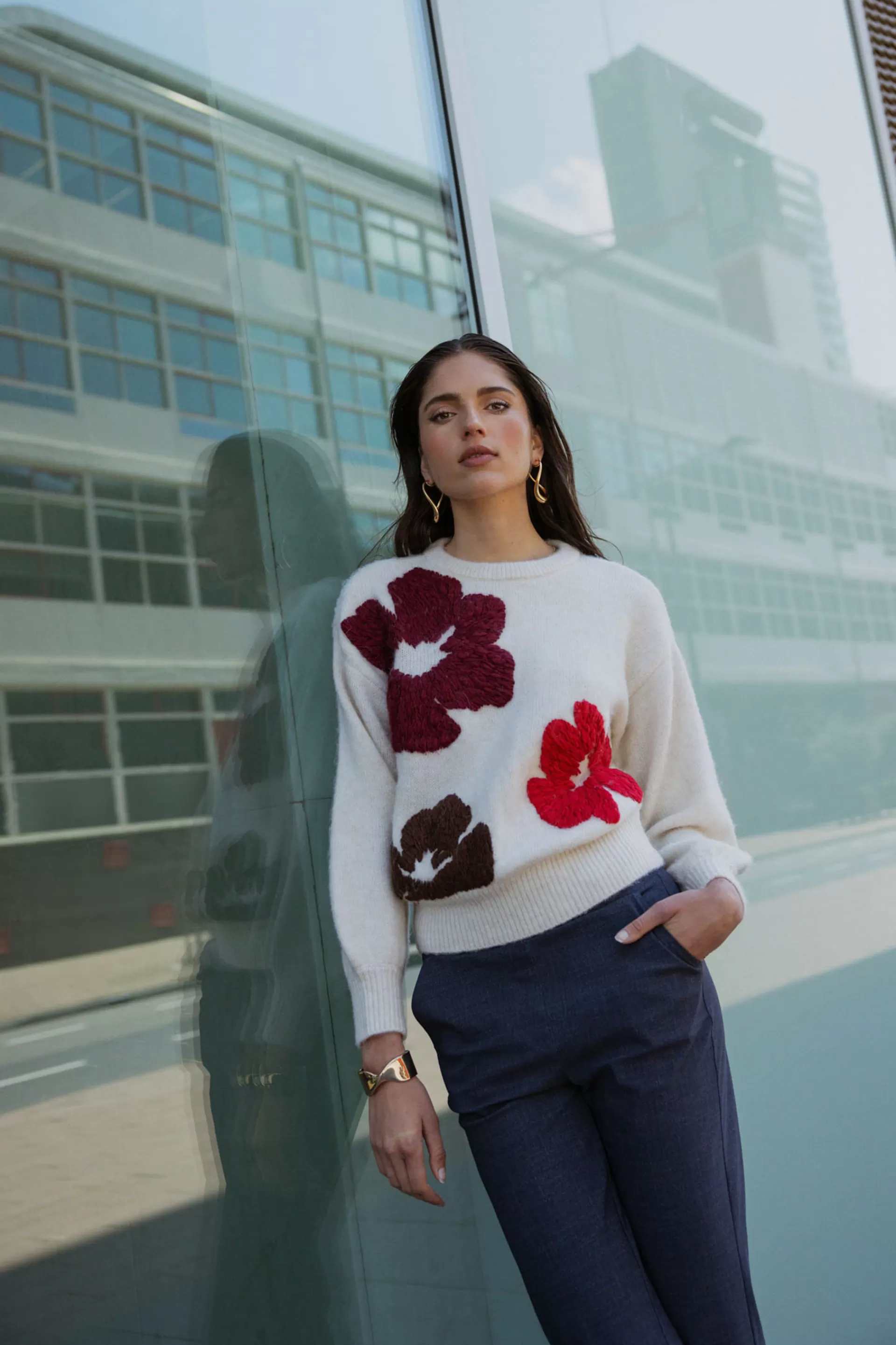 Studio Anneloes Truien & Vesten | Shirts & Tops<Nour flower pullover -
