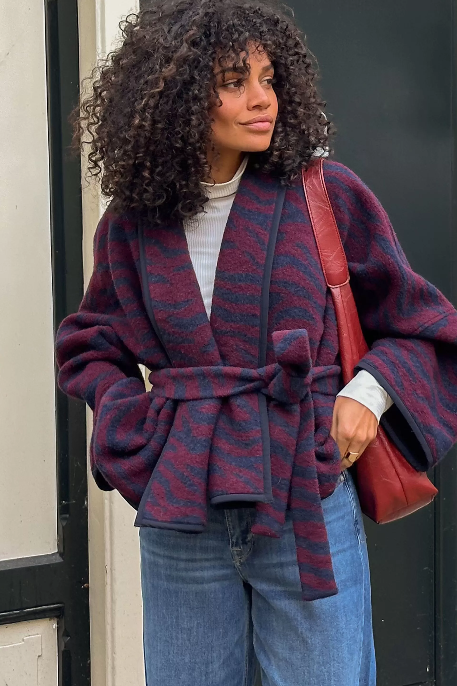 Studio Anneloes Blazers & Jasjes | Jassen<Oralee wool zebra jacket -