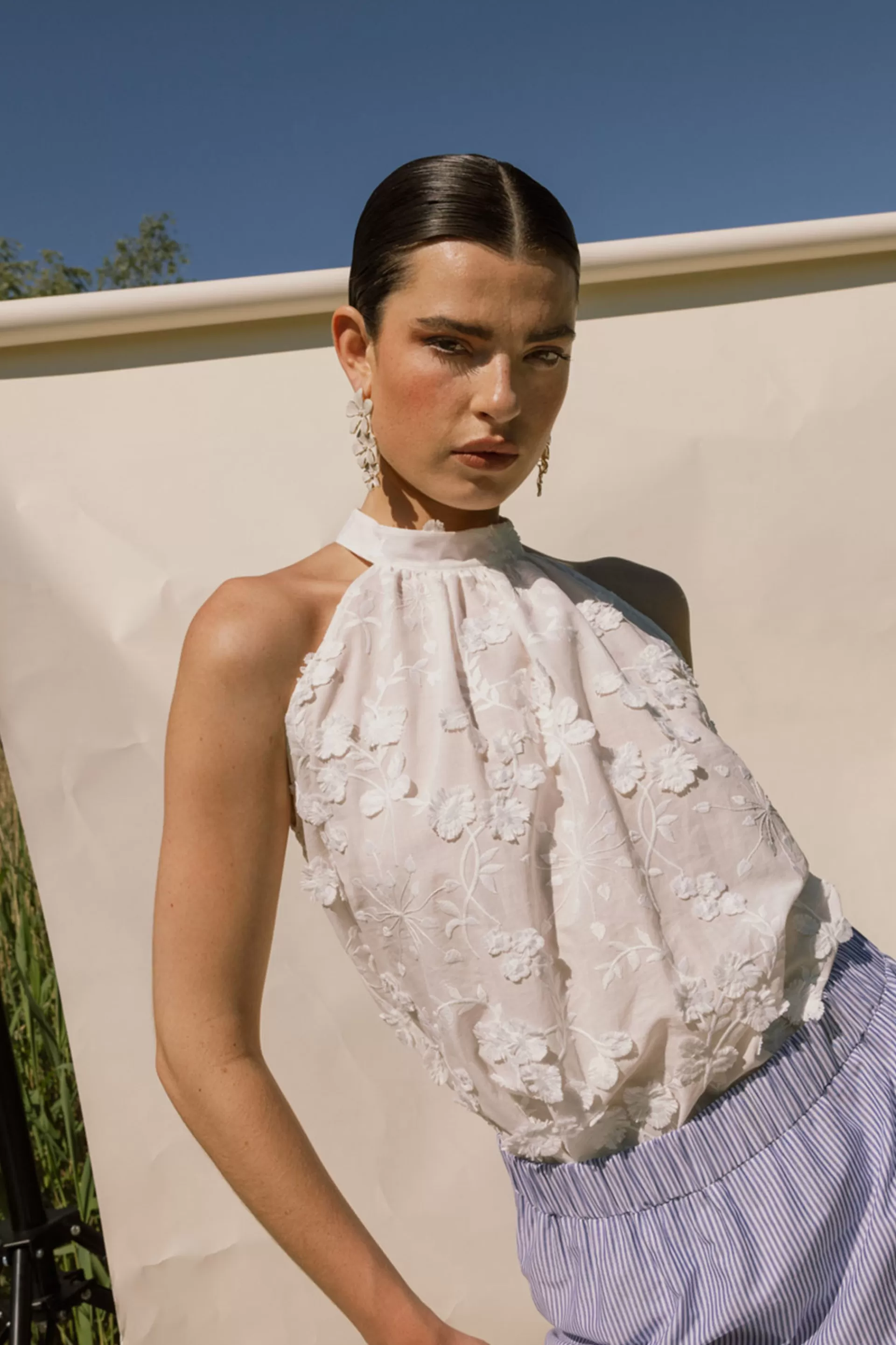 Studio Anneloes Shirts & Tops<Sara fringe embroidery top -