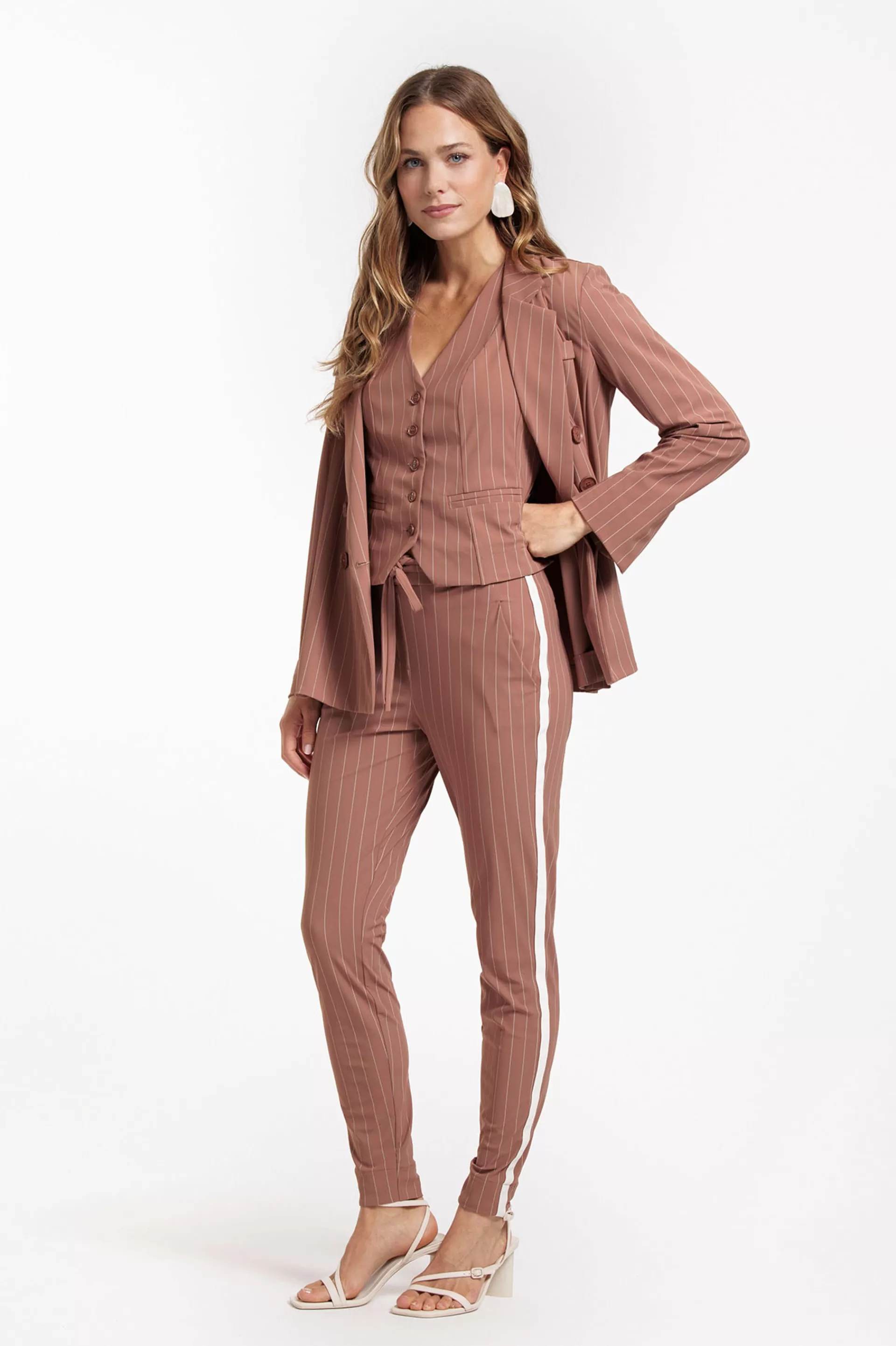 Studio Anneloes Broeken<Stairdown pinstripe trousers -