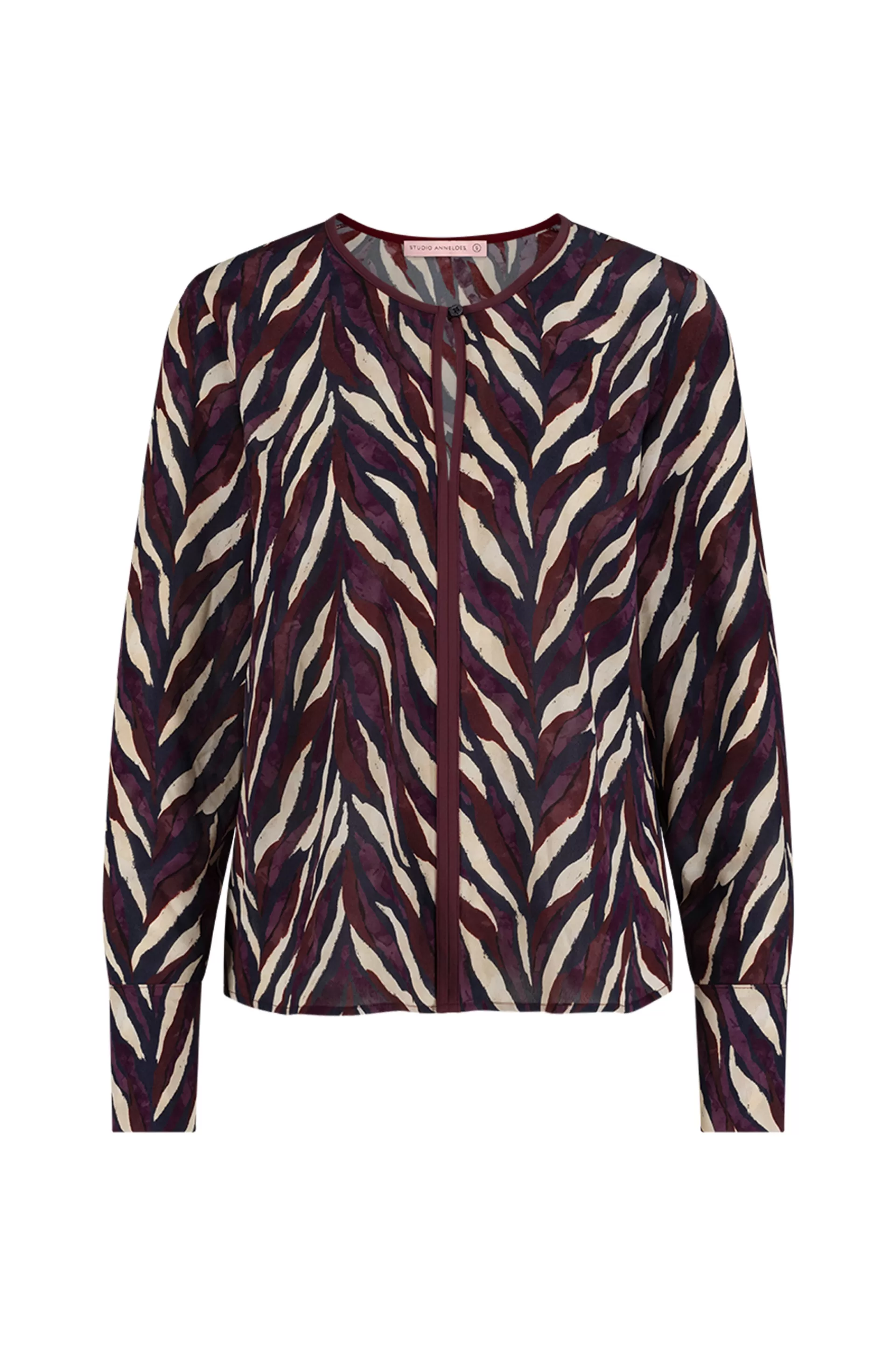 Studio Anneloes Blouses<Veerle leaves crepe blouse -